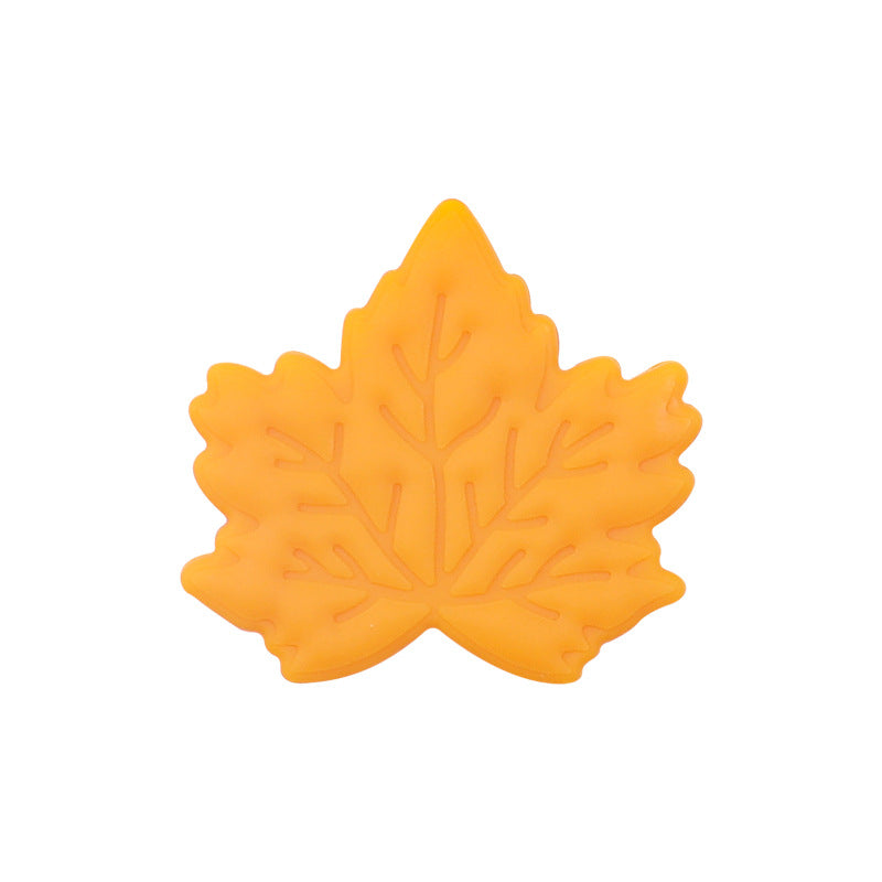 Wholesale 20pcs Cartoon Maple Leaf Silicone Beads