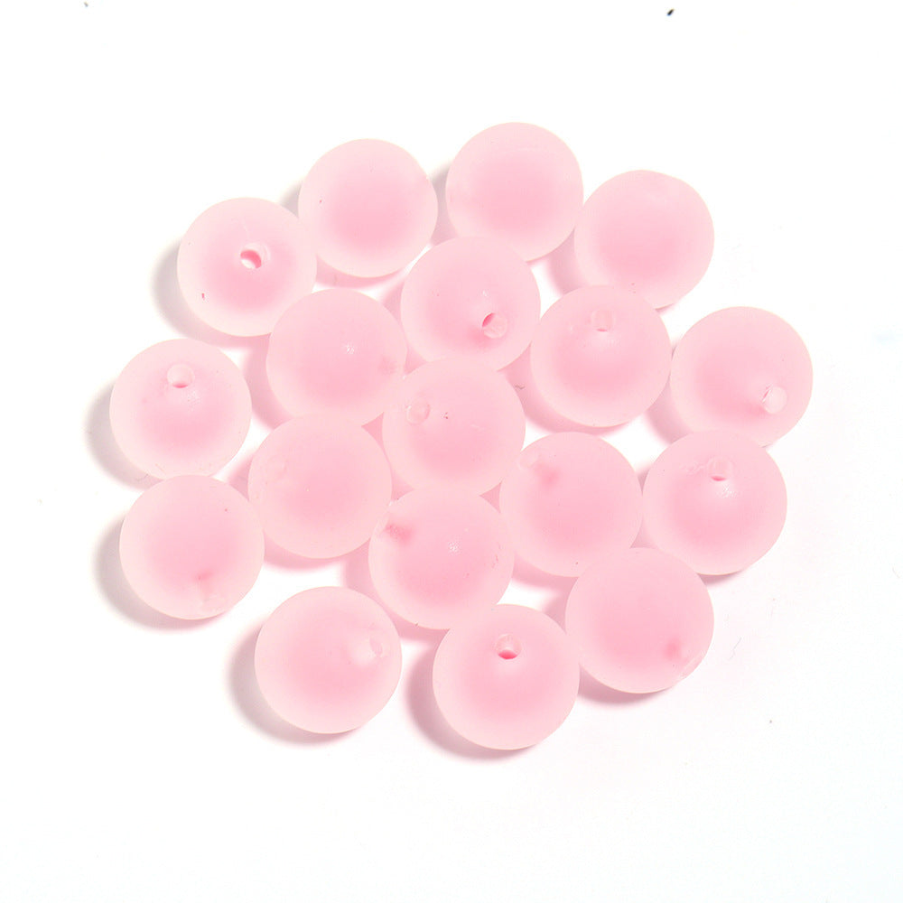 Wholesale 200pcs 16mm colored frosted acrylic beads