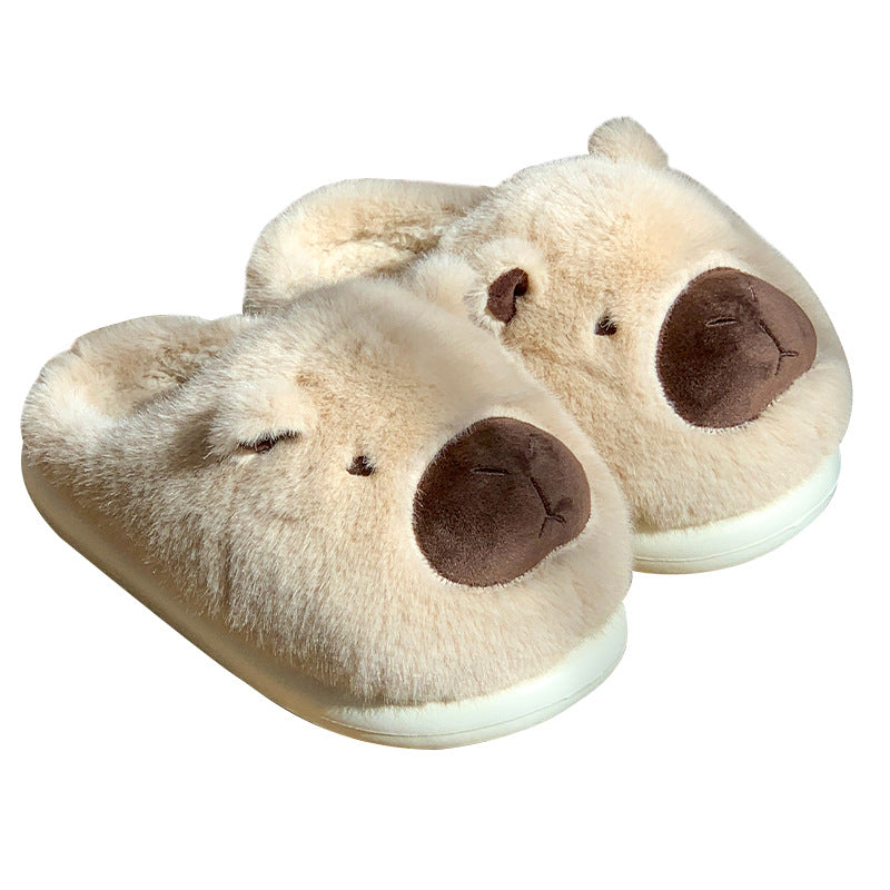 Wholesale Winter Indoor Home Thick Bottom Anti slip Warm Cute Hairy Cotton Winter Slippers