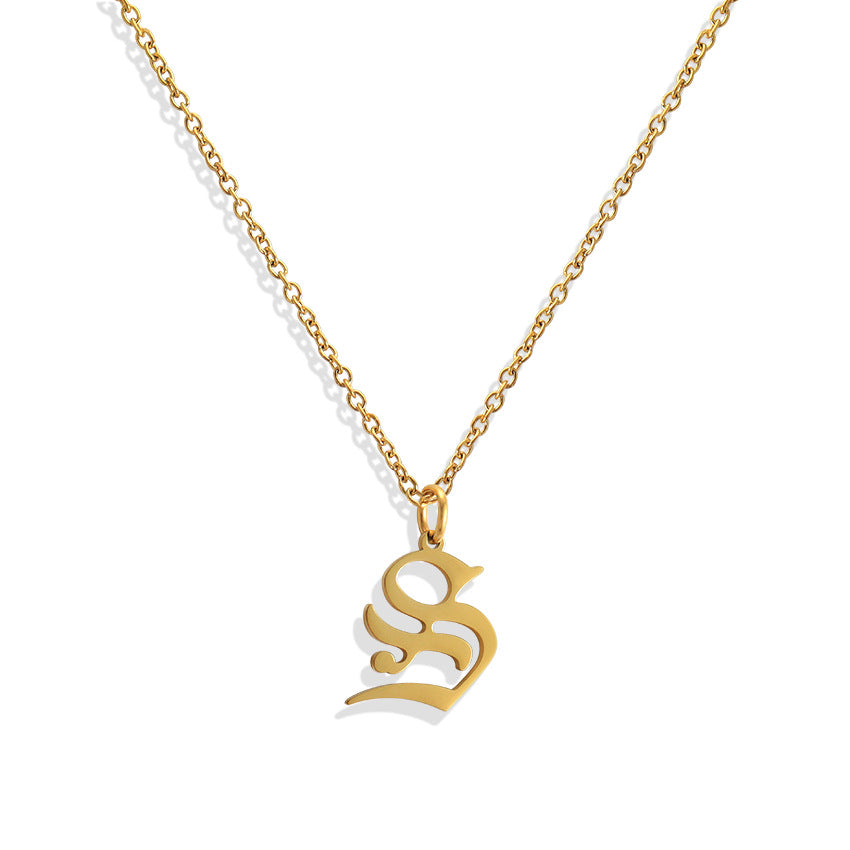 Wholesale Capital Letter Pendant Clavicle Chain Necklace