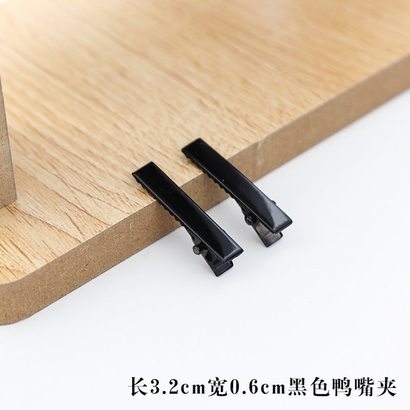 Wholesale 30pcs/pack Handmade Cream Glue DIY Word Clip Hairpin Material Package Accessories