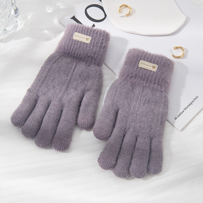 Wholesale Knitted Yarn Acrylic Gloves