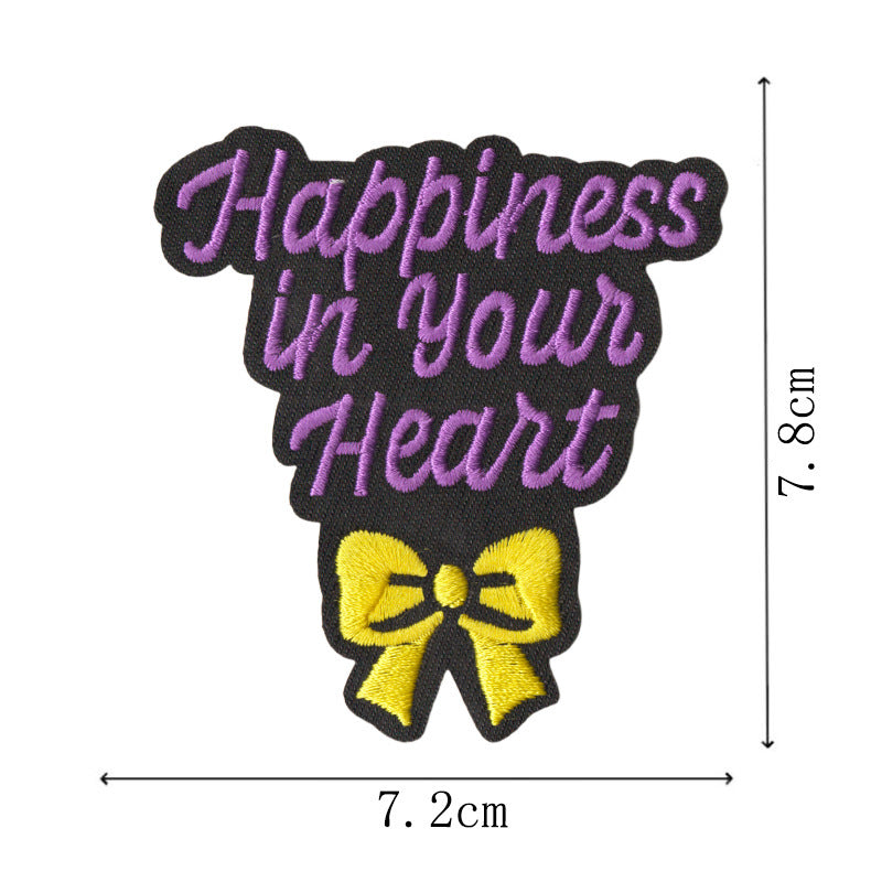 Wholesale Colorful Embroidered English Letter Square Patches Set Of 9 Heat Activated Appliques For Clothing Bags Towels DIY Accessory