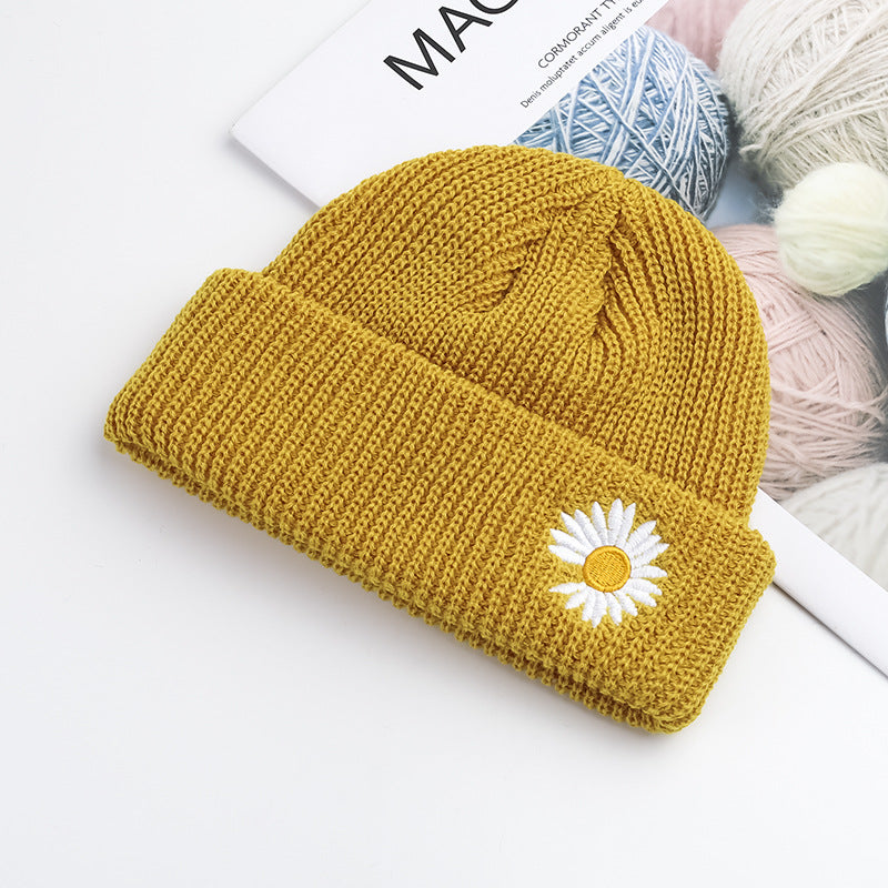 Wholesale Daisy Knitted Wool Cap