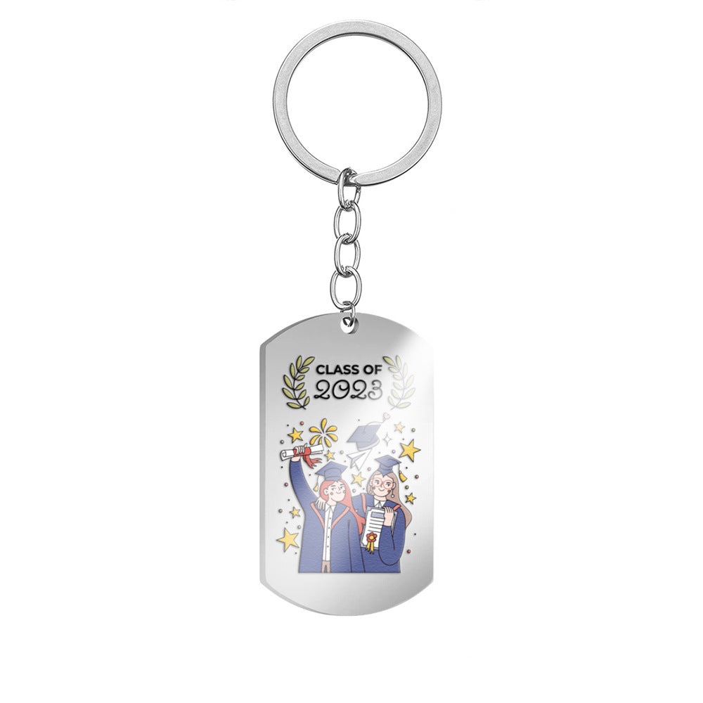 Wholesale 2023 Couple Graduation Season Stainless Steel Keychain