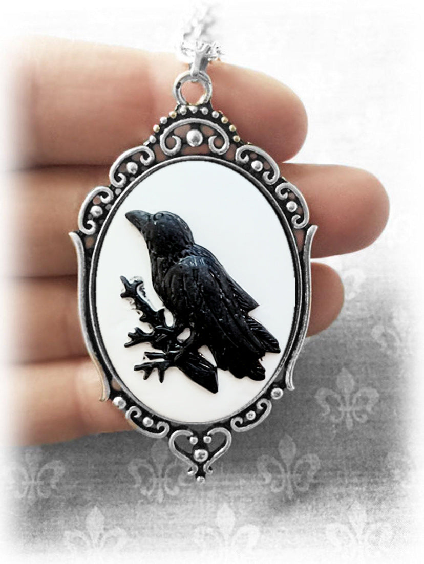 Wholesale  Gothic Crow Forest Pendant Charm Necklace