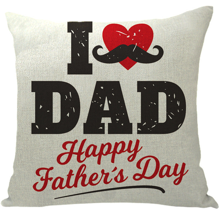 Wholesale Car Sofa Cushions Father's Day Hug Cotton Linen Pillowcases
