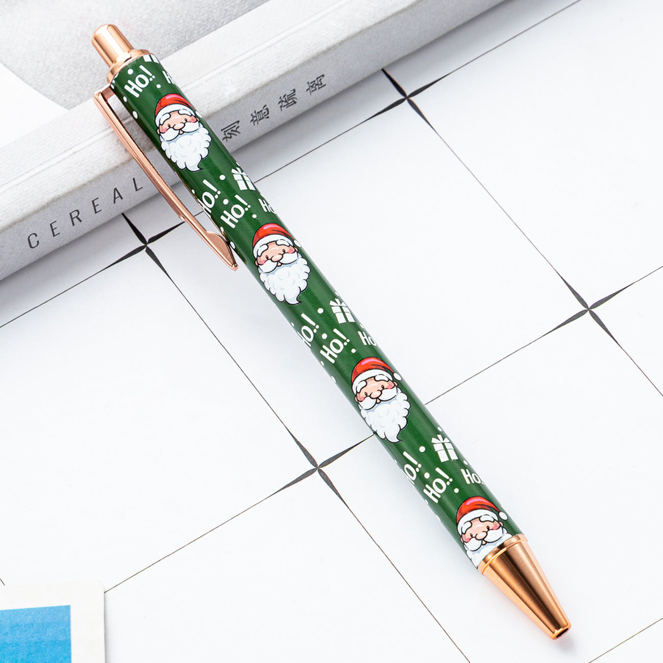 Wholesale Cartoon Christmas Button Plastic Ballpoint Pen
