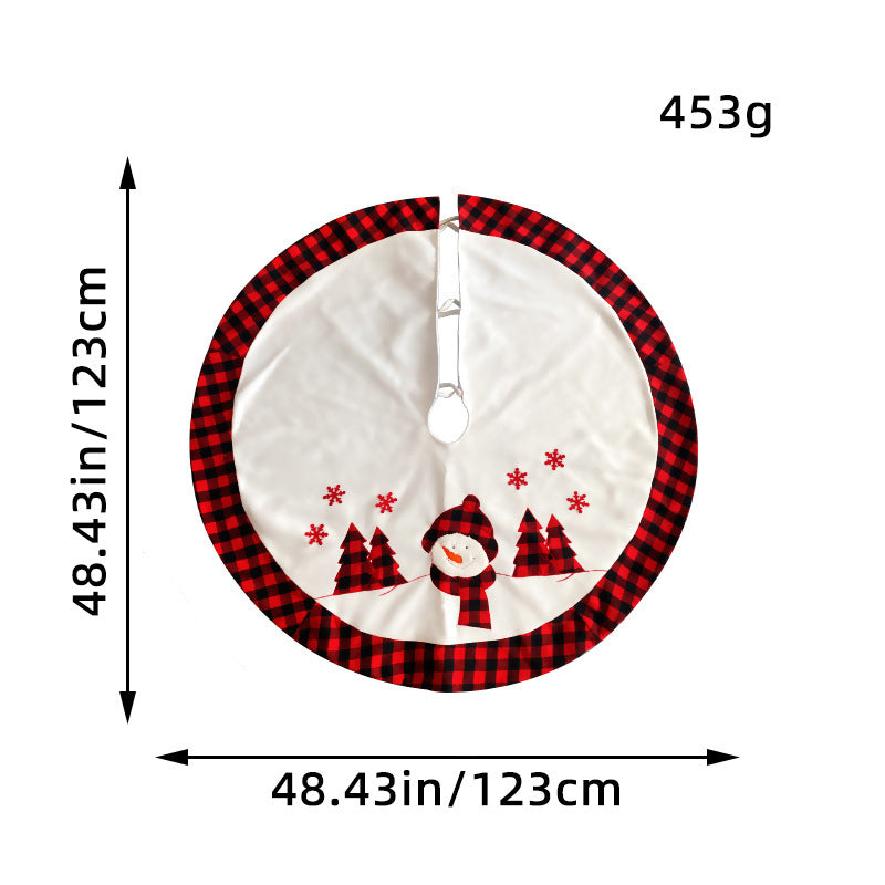 Wholesale Christmas Tree Skirt Classic Red and Black Plaid