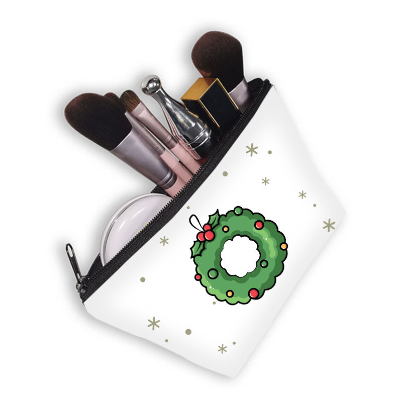 Wholesale Christmas Polyester Makeup Bags, Wash Bags, Storage Bags