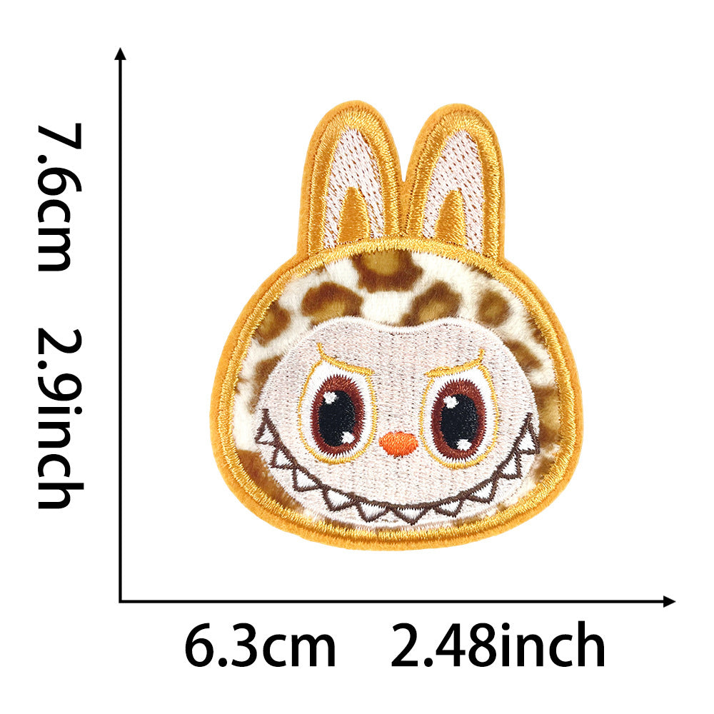 Wholesale Cartoon Embroidered Badge Polyester Self Adhesive Sticker For Kids Shoes Hats DIY Accessory OLY Exclusive