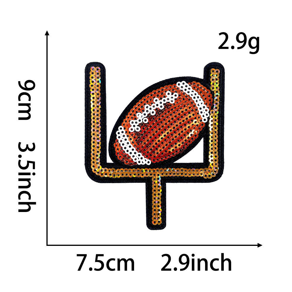 Wholesale Embroidered Football Game Day Iron On Patch DIY Decorative Applique For Coats And Fashion Accessories