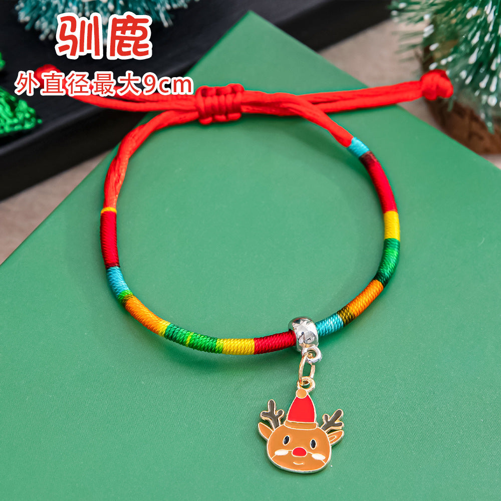 Wholesale Christmas colorful bracelet Christmas braided bracelet