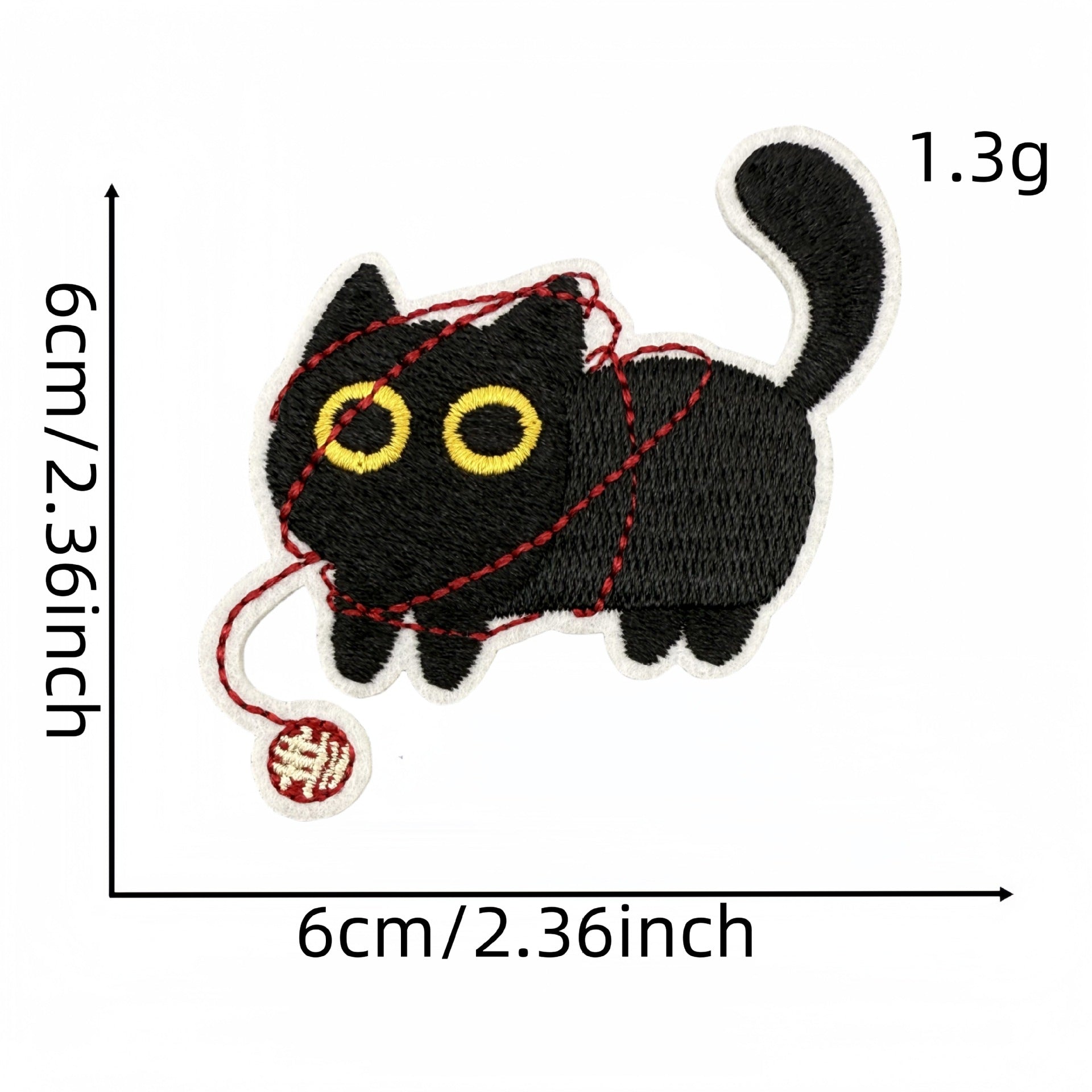 Wholesale Black cat embroidered patch accessories
