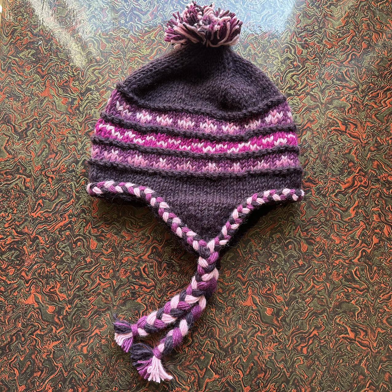 Wholesale Wool Warm Rainbow Plus Velvet Thick Earmuffs Beanie