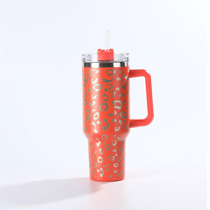 Wholesale Tumbler Leopard Print 40oz Stainless Steel Ice Bullies Cup