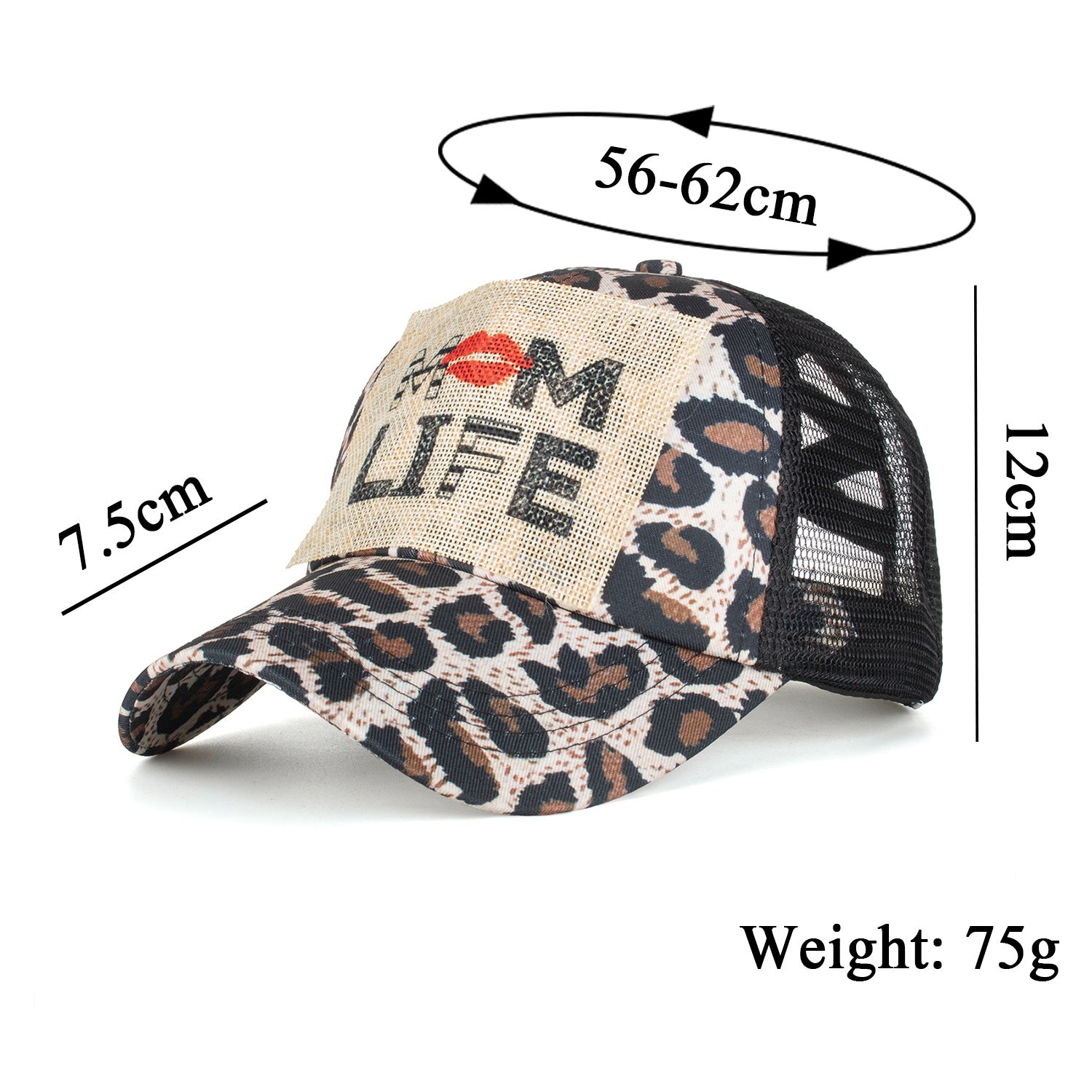 Wholesale Patch Cross Elastic Mesh Ponytail Baseball Cap