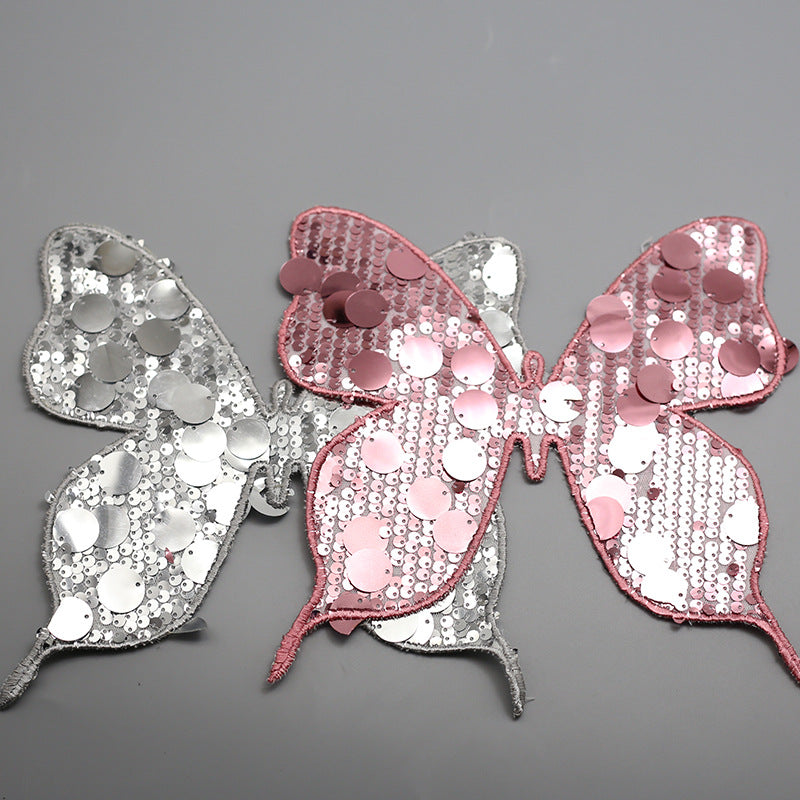 Wholesale Sequin Embroidered Butterfly Sewing Patch