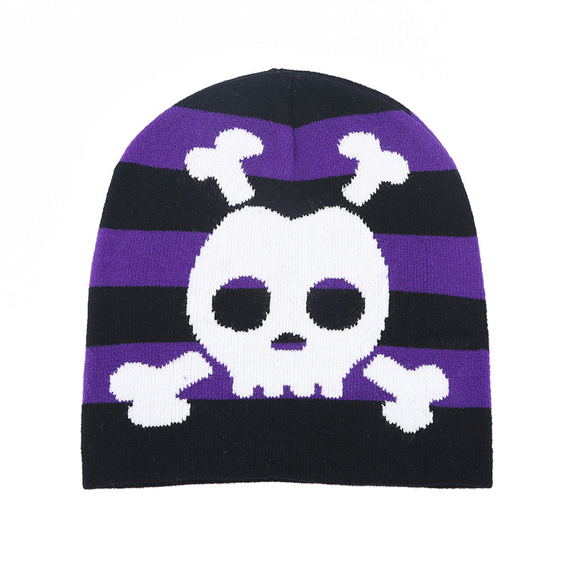 Wholesale Halloween Knitted Hat Skull Warm Woolen Hat