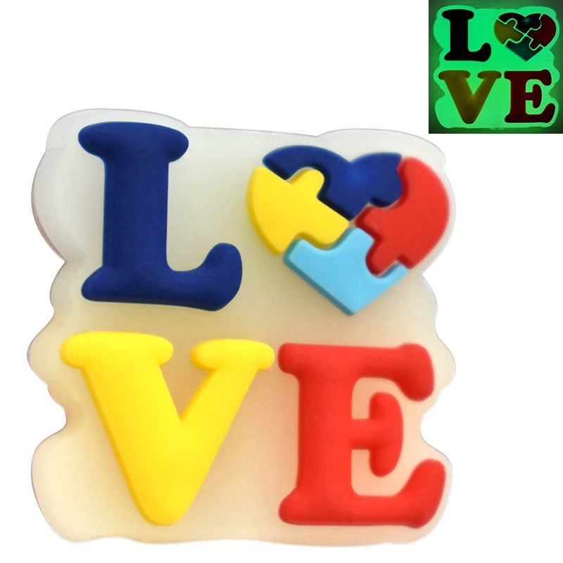 Wholesale Random 100pcs/pack  Glow-in-the-dark cartoon multi-functional beaded   Focal Beads