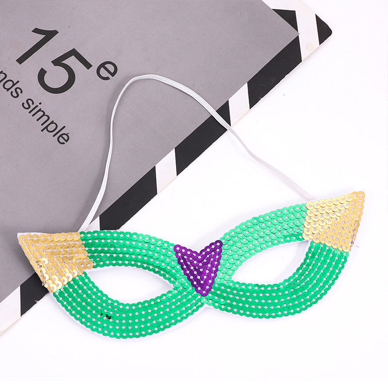 Wholesale Plastic Carnival Sequin Eye Mask
