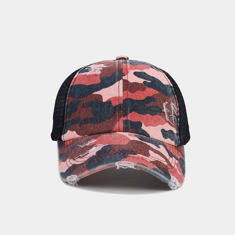 Wholesale Camouflage Hole Washing Cotton Baseball Cap