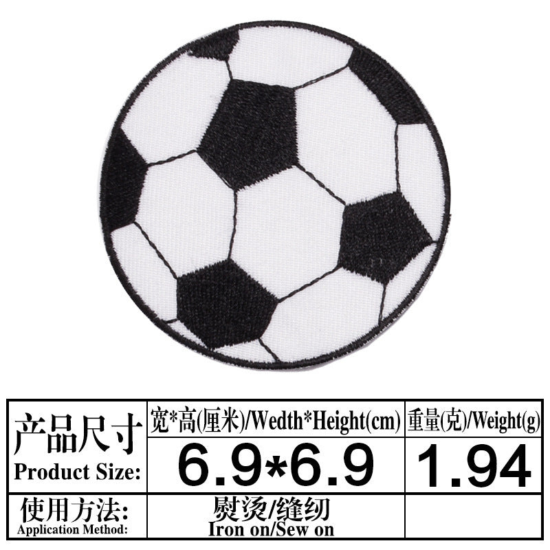 Wholesale adhesive embroidered cloth stickers basketball  DIY Patches