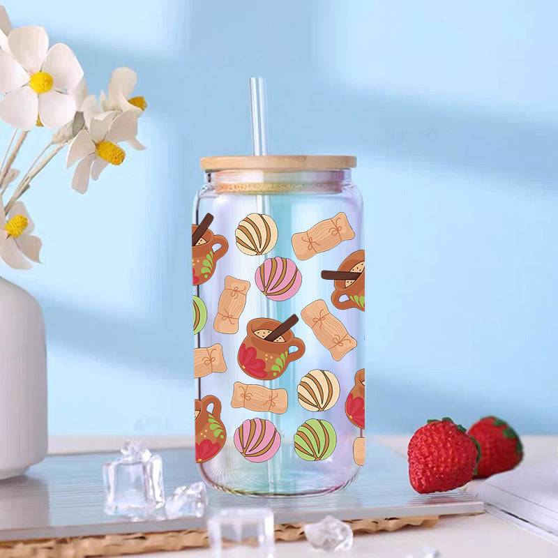 Wholesale Love Coffee Beverage Series  16oz Cup UV DTF Wraps