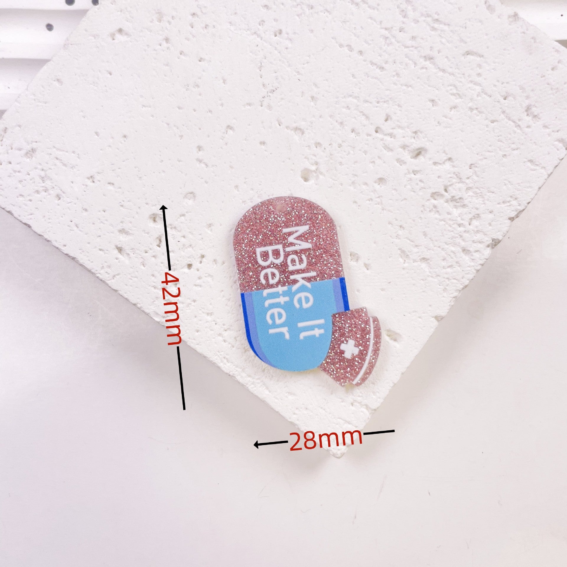 Wholesale 10pcs Glitter Acrylic Cartoon Organ Nurse Day Accessories