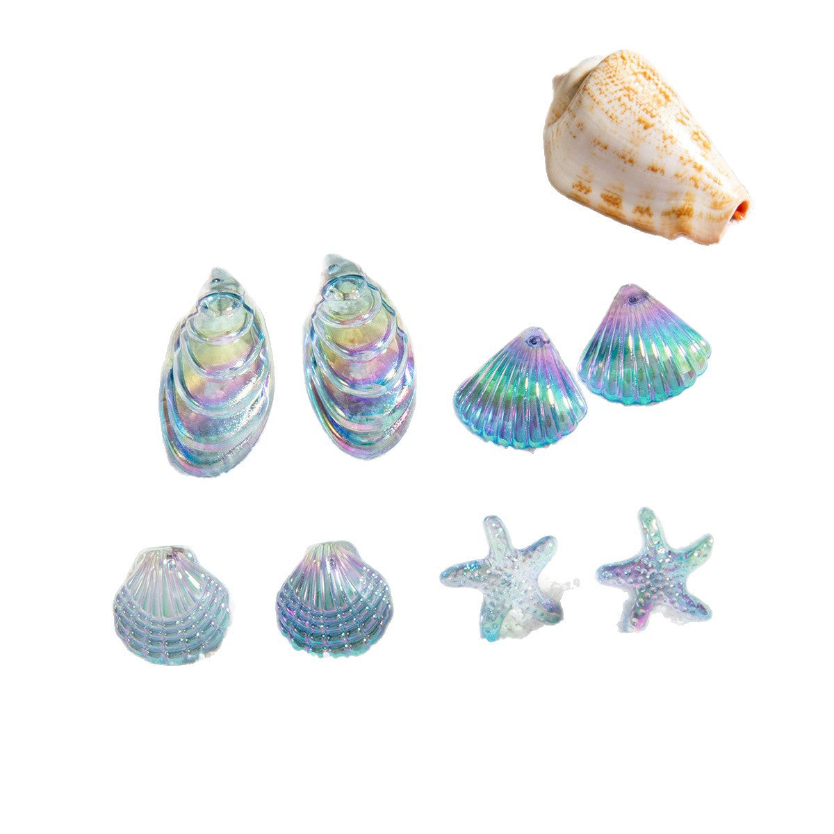 Wholesale 5pcs/pack Wind Starfish Shell Earrings  Holiday Wind Earrings
