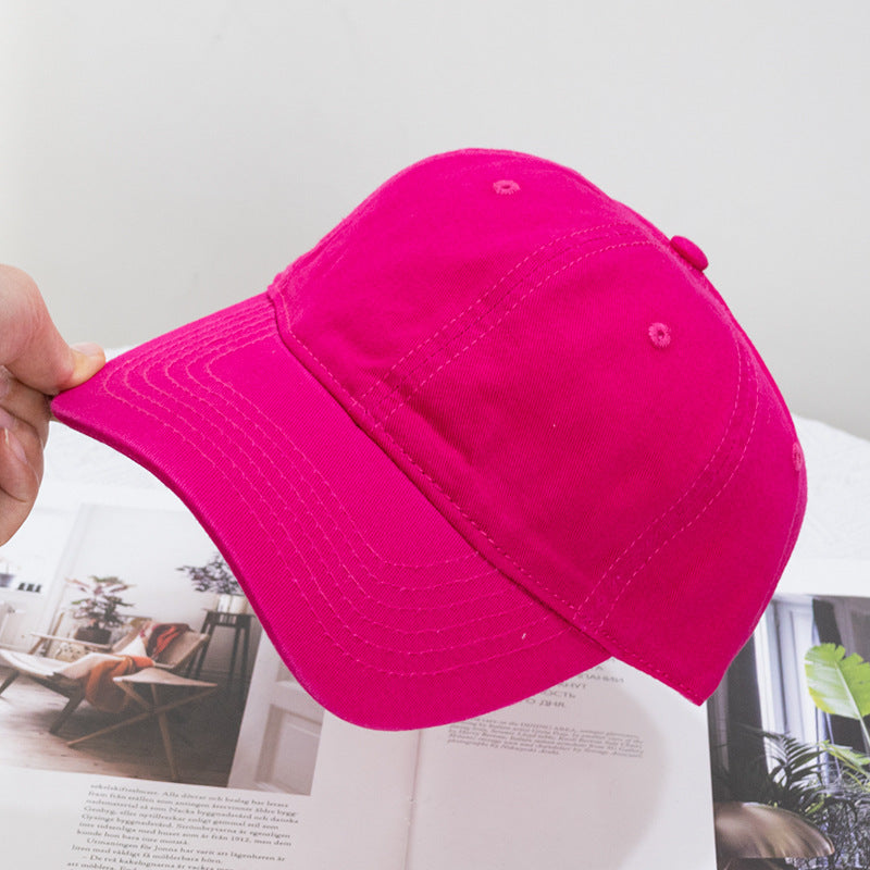 Wholesale Washed Solid Color Soft Top Versatile Curved Brim Baseball Cap
