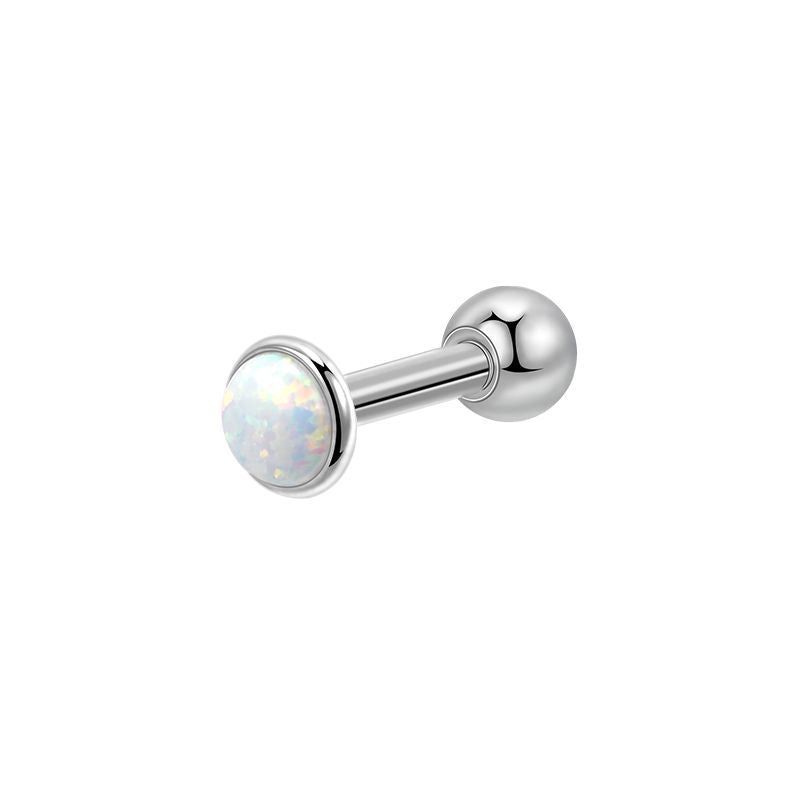Wholesale Mini Opal Titanium Steel Turnbuckle Earrings