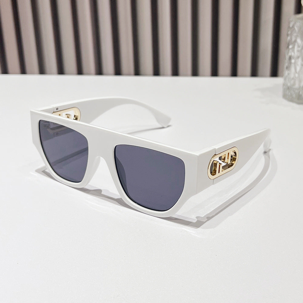 Wholesale Square Flat Top Fashion Large Frame Sunglasses