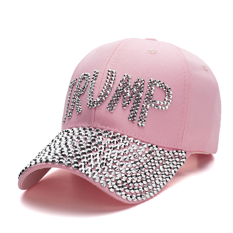 Wholesale New Baseball Cap Flag Denim Diamond-encrusted Election Event Cap Sunshade Sunscreen Cap Tide Cap