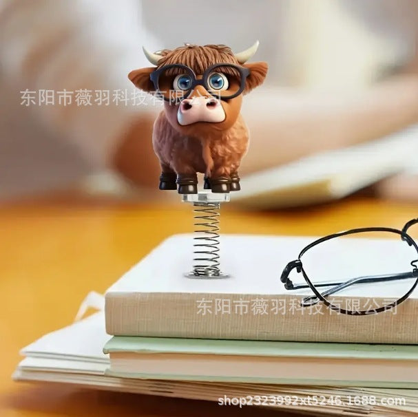 Wholesale 2D flat acrylic cute Niuniu car  decoration ornaments