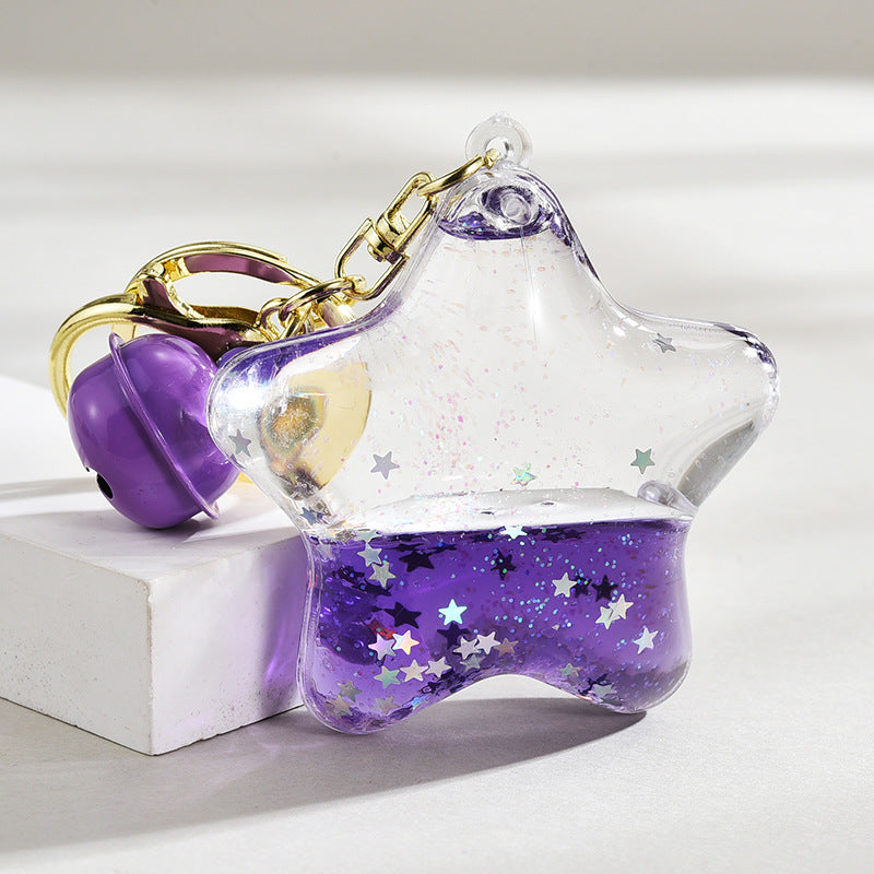 Wholesale Creative Floating  Acrylic Oil Flow Sand Bottle