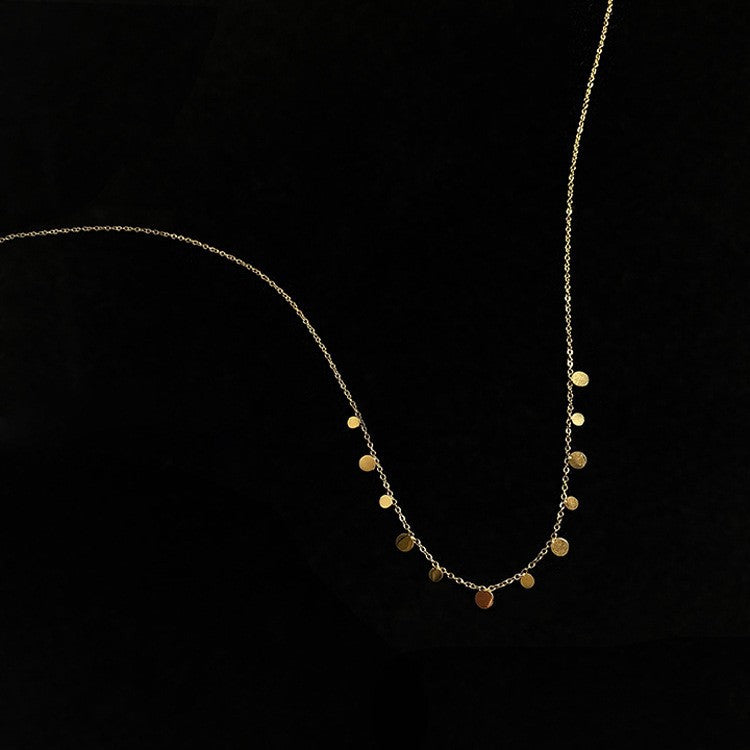 Wholesale Tassel Rectangular Small Piece Titanium Steel Necklaces