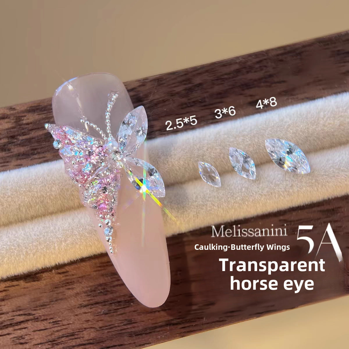 Wholesale 50pcs Flashing Mini Nude Zircon Pointed Bottom Diamond Shaped Rock Sugar Pigeon Egg Water Drop Nail Art Horse Eye Nail Art Jewelry