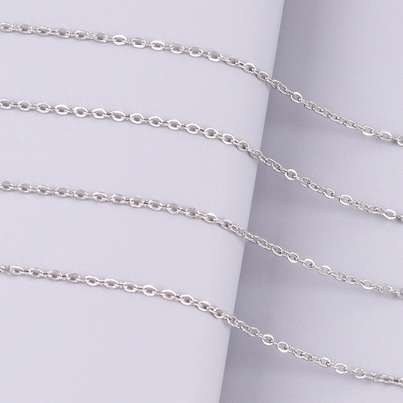 Wholesale Stainless Steel Cross Fine Chain Handmade DIY Titanium Steel Necklaces
