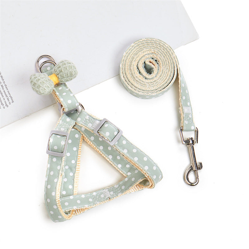 Wholesale Bowknot Cat Chest Polka Dot Leash