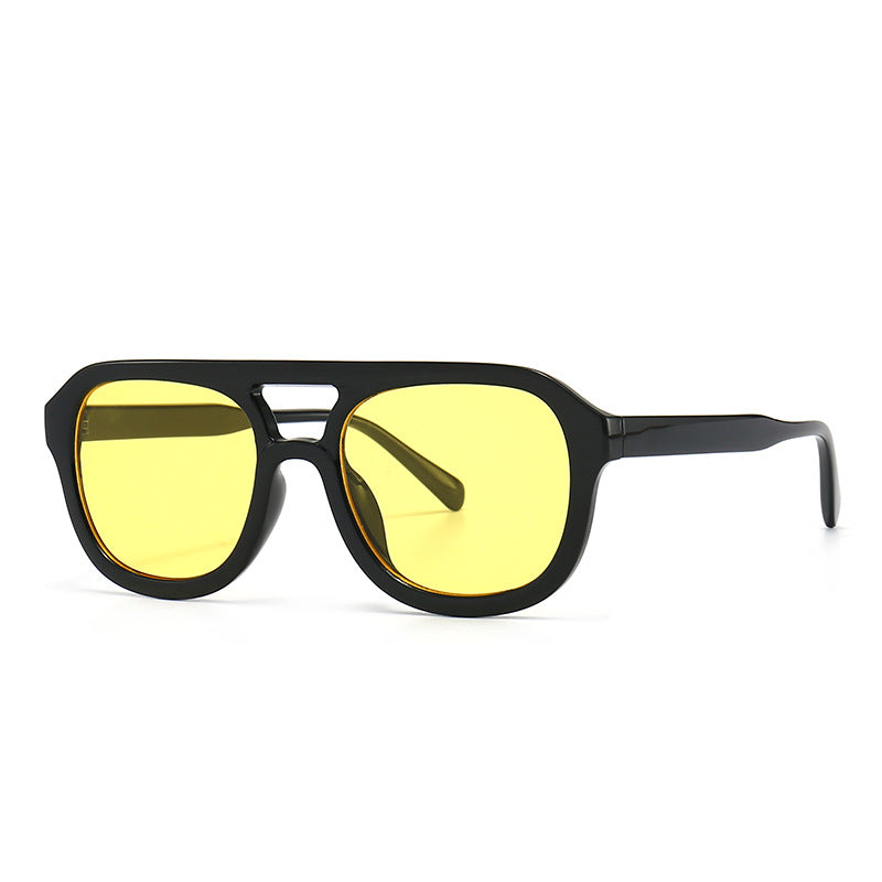 Wholesale New Retro Square Flat Top PC Sunglasses