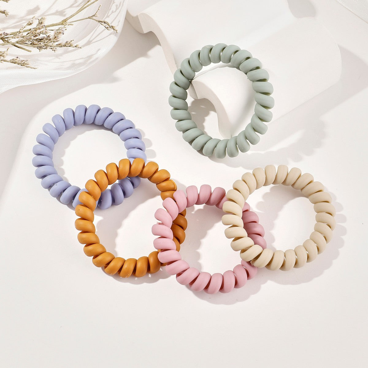 Wholesale telephone line high elastic simple high-grade seamless hair rope