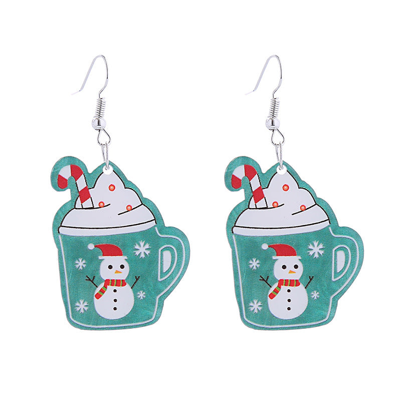 Wholesale Christmas Snowman Boots Christmas Tree Acrylic Earrings