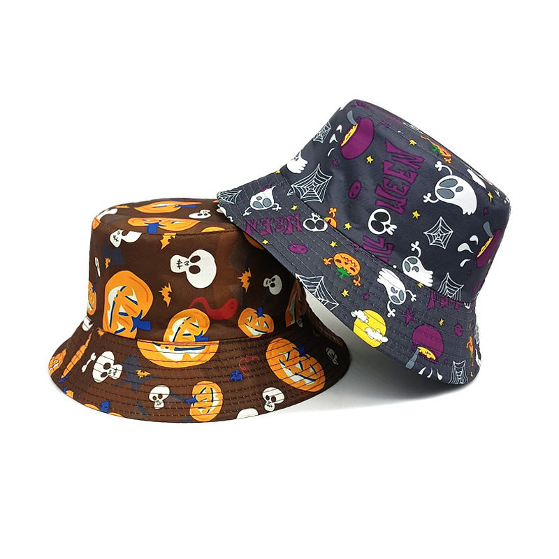 Wholesale Halloween New Pumpkin Skull Polyester Bucket Hat