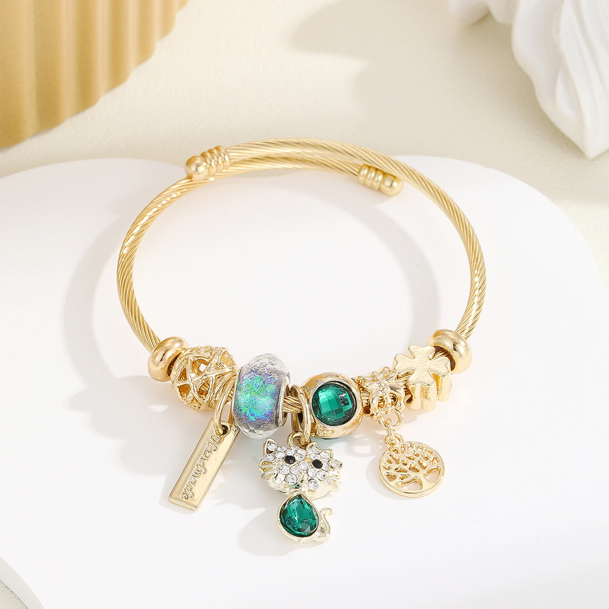 Wholesale Sweet rhinestone heart-shaped bead bracelet