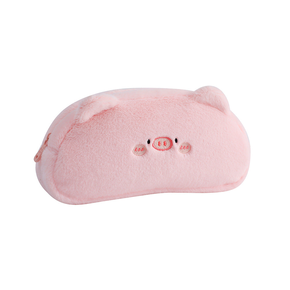 Wholesale Cartoon Pig Plush Pencil Bag
