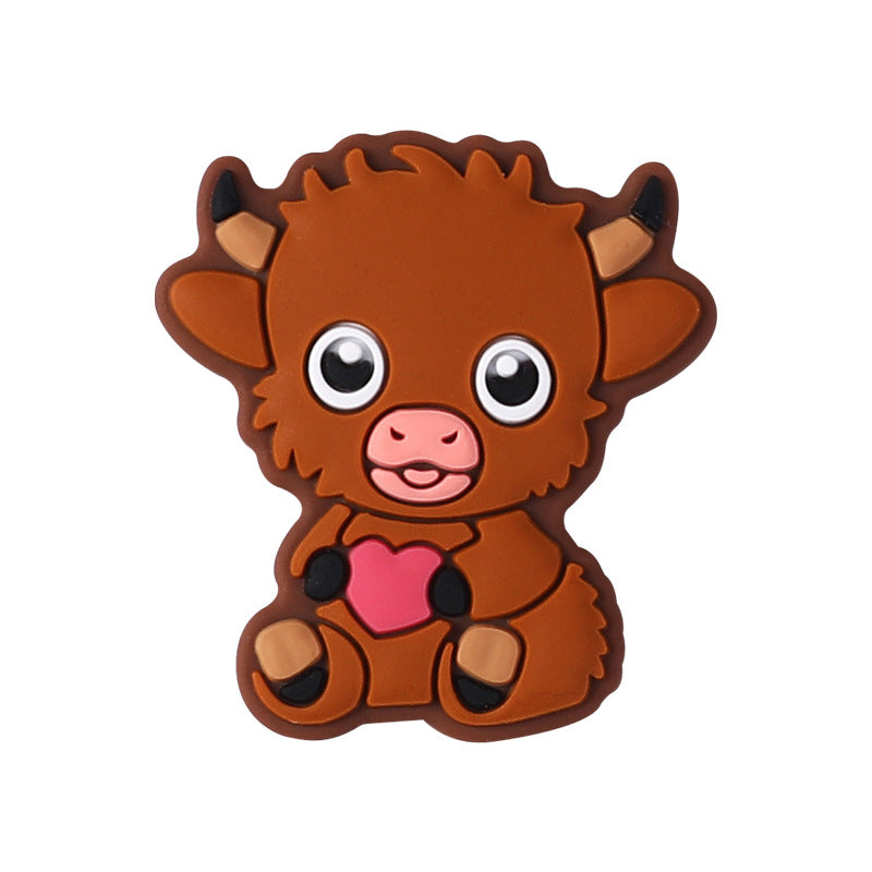 Wholesale 20pcs/pack Cartoon animal silicone Focal Beads