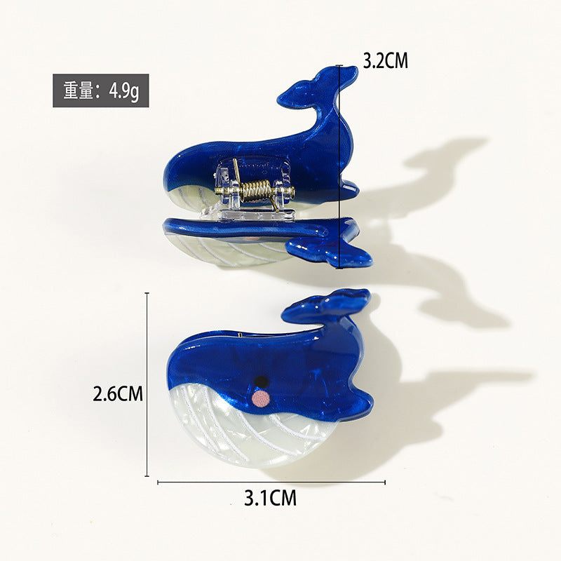 Wholesale Trendy Ocean Animal Hair Claw Clips Shark Whale Octopus Koi Design Large PVC Gripper Everyday Hair Accessory For Boutique Resale