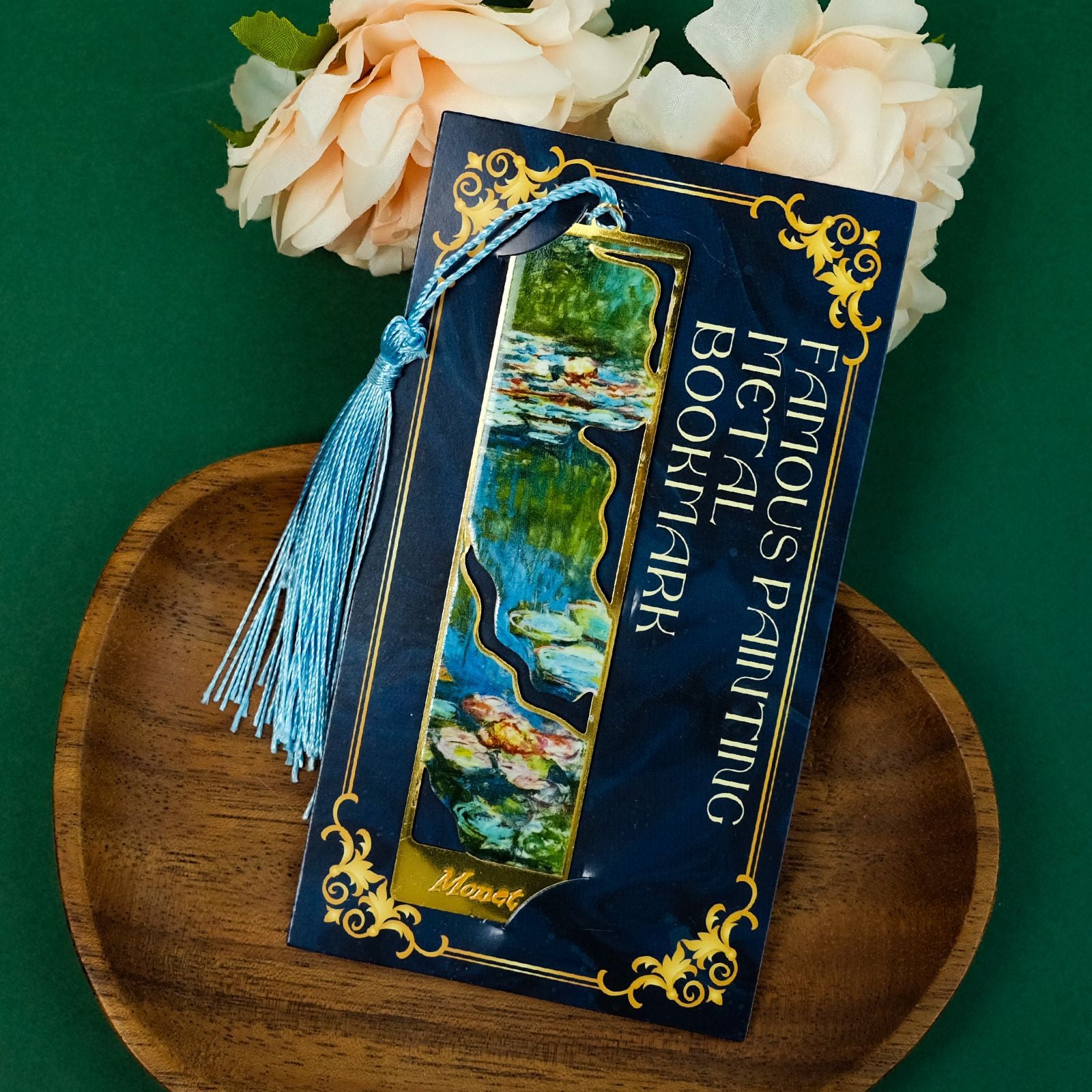 Wholesale Vintage Famous Painting Oil Painting Style Metal Bookmark Hollow Reading Book Page Clip Hand Account Pendant Metal Bookmark