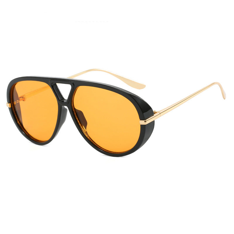 Wholesale  Mirror Double Beam Pilot Sunshade Sunglasses